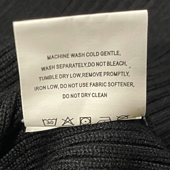 Cold Shoulder Long Sleeves Ribbed Sweater Midi Bodycon Dress - Black - XL - Picture 5 of 14